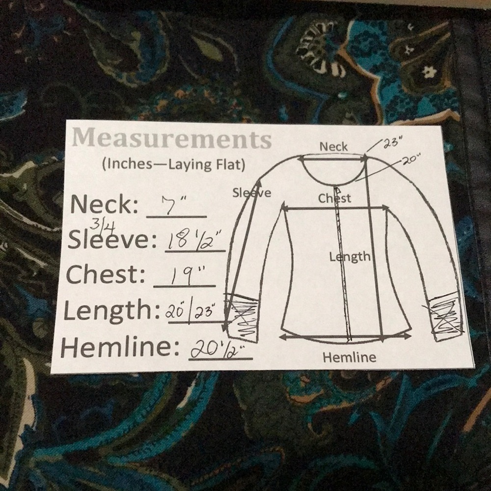 NOTATIONS Women’s Teal Blue/Green/Black Paisley Dressy Lined Zippered Jacket—M - Picture 14 of 15